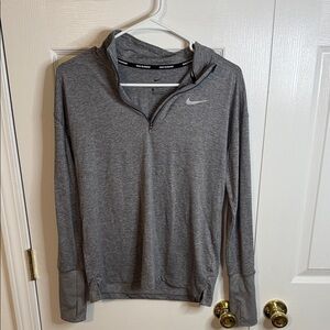 Nike Men's Heather Gray Zip-Up Sweater